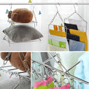 idrop [ 36Pcs Clipper ] Stainless Steel Clothing Laundry Railing Shelf Rack