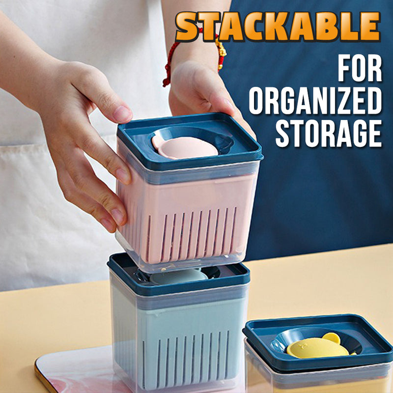 idrop Portable Sealed Fresh-Keeping Food Supplementary Food Storage Box [ BEAR DESIGN ] / Kotak Penyimpanan Makanan Mudah Alih Tidak Bocor Rekaan Beruang / 小熊密封罐