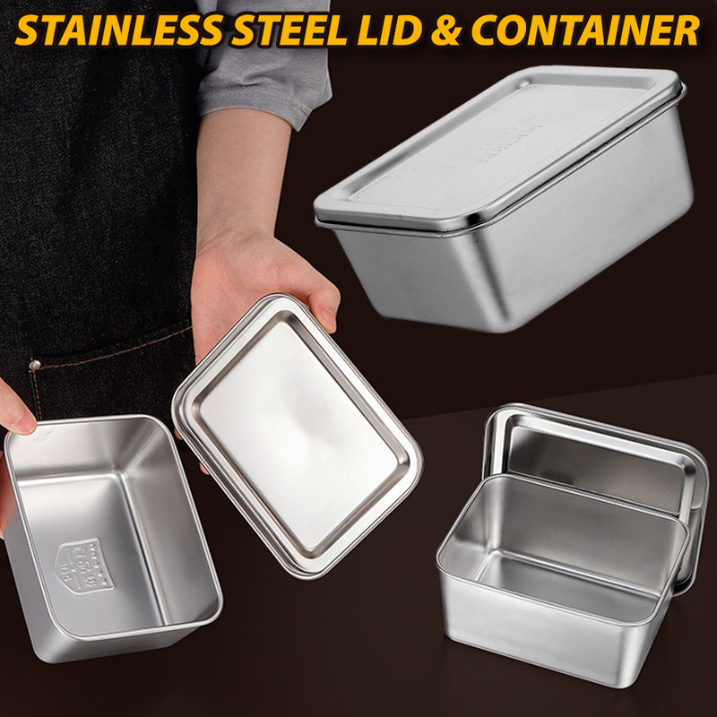 idrop [ 600ml ] Stainless Steel Food Sample Storage Box Container / Bekas Simpanan Makanan / 304方形加深不锈钢带钢储存盒（食物留样盒）