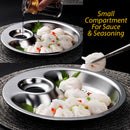 idrop [ 28CM ] SUS304 Stainless Steel Dumpling Tray Plate with Drainage Tray / Pinggan Makan Kuih Kukus + Alas Keluli Tahan Karat / SUS304不锈钢饺子盘盘带排水盘