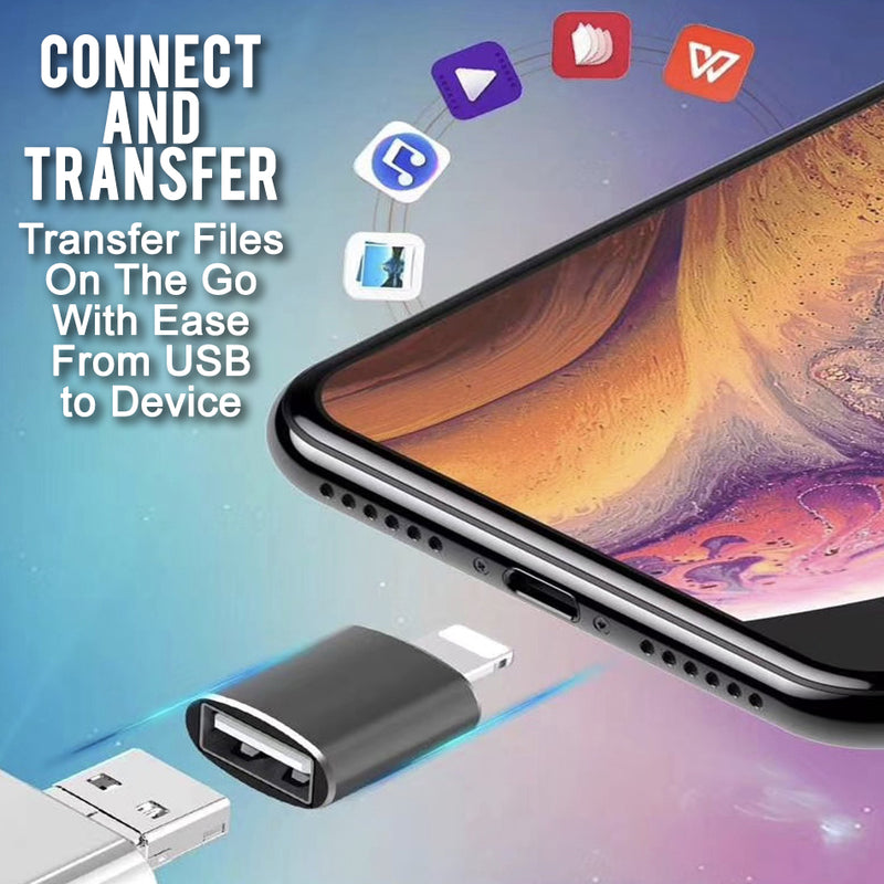 idrop OTG USB Adapter Compatible for  Apple Device Connector Port