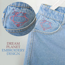 idrop Dream Planet High Waist Pants / Seluar Pendek Pinggang Ramping Wanita / 下摆宽松的高腰短裤