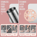 idrop [ 1.5L ] 800W Multifunction Electric Kettle Glass Jar and Steamer