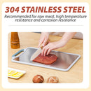 idrop DOUBLE SIDED Cutting Chopping Board PP Plastic + SUS304 Stainless Steel / Papan Pemotong Makanan Dua dalam Satu / 双面菜板大号(塑料+304不锈钢)
