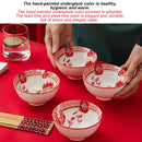 idrop [ 6PCS ] CNY Chinese Lunar New Year Ceramic Bowl Set With Chopsticks / Set Mangkuk Seramik dan Chopstick /  陶瓷套装(虎) 虎虎生威6碗6筷陶瓷套装