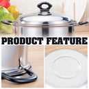 idrop 20CM Soup Pan Cooking Pot with Lid Cover