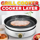 idrop 2 IN 1 Multifunction Electric Cooking Nonstick  Grill Hotpot Cooker [ 30cm ][ 5 Liter ]