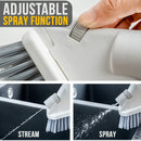 idrop [ 5PCS ] 4 IN 1 Multifunctional Cleaning Scrubber Sponge Wiper and Brush with Water Spray / Berus & Span Cuci / 五件套玻璃刮带海棉擦配可插水瓶(可喷水清洁套装)