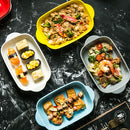 idrop [ 650ml ] Ceramic Food Baking Tray Microwave & Oven Heat Resistant Plate