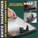 idrop Double Sided Antibacterial Stainless Steel & Plastic Cutting Chopping Board + Knife Sharpener [ 42cm x 30cm ]