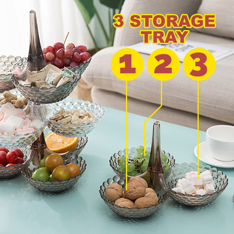 idrop Stackable Multilayer Snack Fruit Food Tray [ 1pc ]