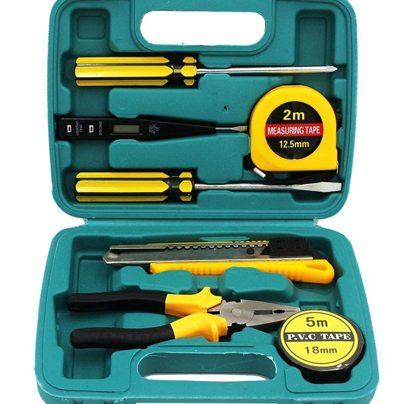 idrop [ 7PCS ] Tool Equipment Set / Set Alat / 7件套组合工具(卷尺+钳+刀片 +开刀+电笔+电工胶)(KS)