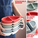 idrop [ 2 Grid ] Fish Shape Design Ceramic Plate / Pinggan Seramik Bentuk Ikan / 陶瓷碟鱼形分格陶瓷碟(2格)23*11CM