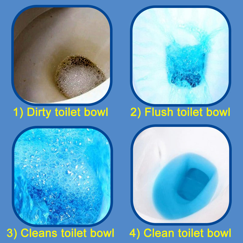 idrop [ 2pcs ] Toilet Bowl Anti bacterial Cleaning Block Detergent Tablet / Pembersih & Pembunuh Kuman Pencuci Jamban / 2个装蓝泡泡