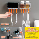 idrop Wall Mounted Waterproof Foldable Multifunction Hook Rack / Rak Cangkuk Lipat Dinding Pelbagai Guna /  (强力胶)折叠免打孔置物架