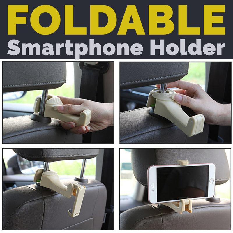 idrop Car Seat Rear Storage Hook and Smartphone Holder
