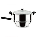 idrop  30CM 2 Layer Kitchen Cooking Steam Wok Fry Pan