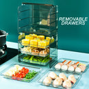 idrop [ 3 LAYER ] Multilayer Transparent Food Preparation Plate Rack / Rak Bertingkat Penyediaan Makanan / 多功能可叠加配菜盘
