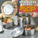 idrop [ 2 LAYER / 4 LAYER ] 14CM Multilayer Portable Stainless Steel Lunch Box Food Carrier Storage Container