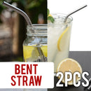 idrop 5pcs Stainless Steel Straw Set [ 2 Straight Straw + 2 Bent Straw + 1 Straw Cleaner ]