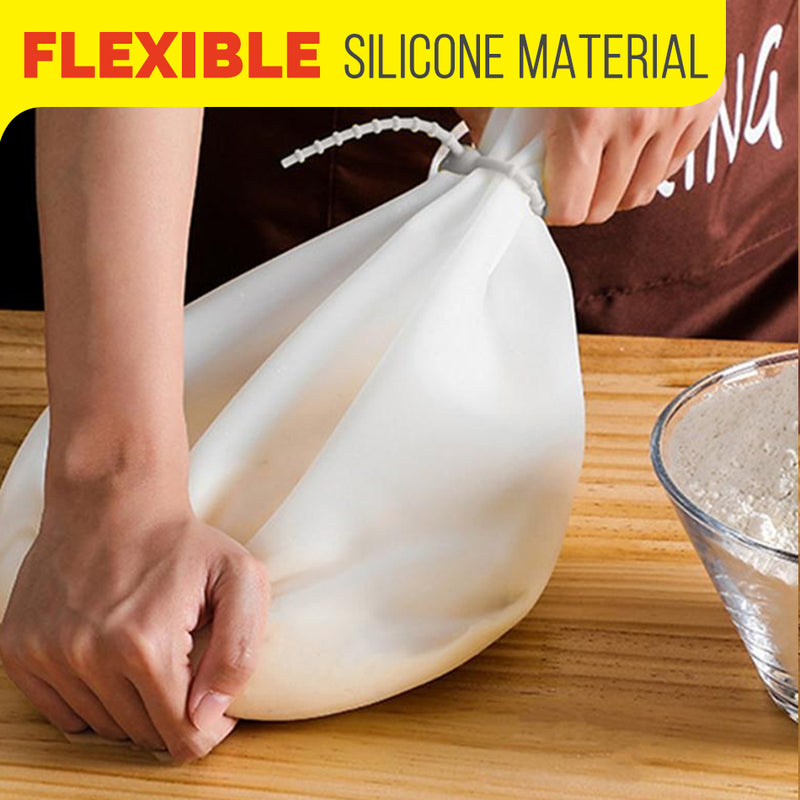 idrop Reusable Kitchen Soft Flexible Durable Silicone Dough Kneading Bag & Food Marinating Bag