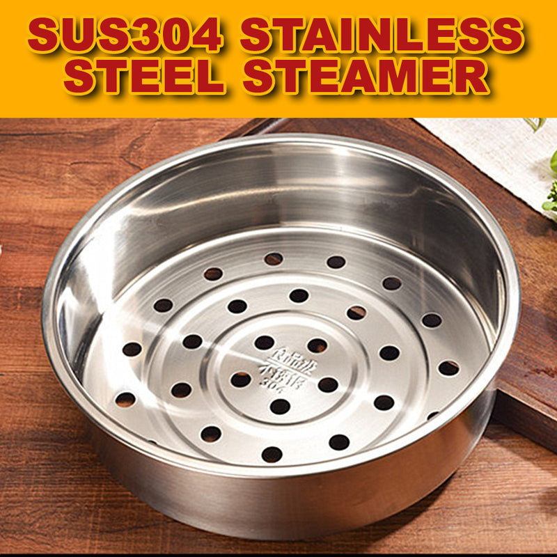 idrop [ 20CM ] 430 Stainless Steel Cooking Pot with 304 Steamer layer & Glass Lid Pot / Periuk Memasak dan Stim / 430不锈钢三层雪平锅