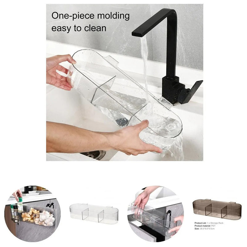 idrop Kitchen Cabinet Hanging Storage Rack For Ginger Garlic & Seasoning Bottle / Tempat Penyimpanan Botol Perencah dan Halia Bawang Putih / 厨柜姜蒜调味瓶挂置储物架