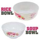 idrop Rose Pattern Melamine Kitchen Dining Tableware Set 1 [ 10 Pcs / 20 Pcs ]