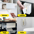 idrop Tissue Box & Plastic Roll Wall Mounted Holder and Household Item Storage