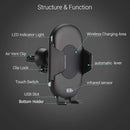 idrop C10 Car Qi Wireless Charger Smartphone Charging Holder Auto Clamp