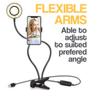 idrop Flexible Selfie Ring Light and Smartphone Holder Clip Stand