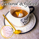 idrop CUTE CAT IN CUP Ceramic Coffee Cup with Saucer / Cawan Minum Kucing 3D & Piring / 陶瓷杯 立体猫咪英文陶瓷咖啡杯碟