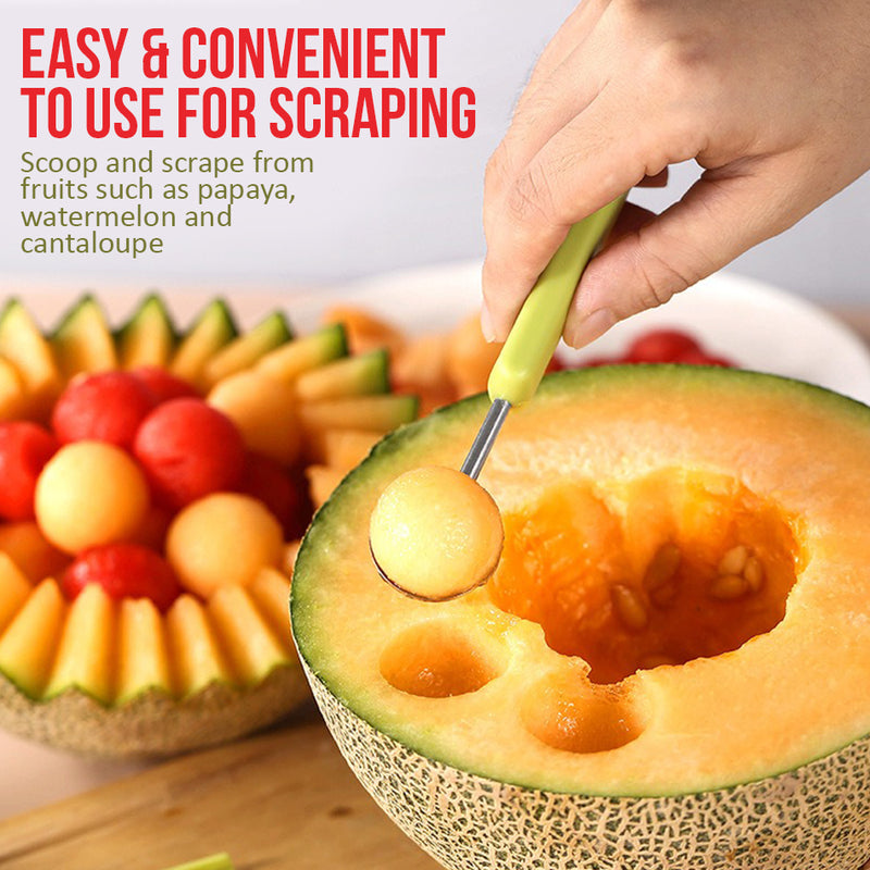 idrop [ 3PCS ] 3 IN 1 Multifunction Fruit & Melon Digging Carving Set / Pengukir Buah 3IN1 / 瓜果挖肉器套装