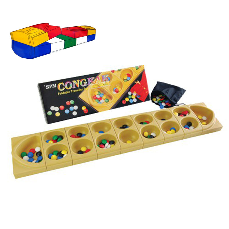idrop CONGKAK GOLD / MULTICOLOR Foldable Edition Traveller Set [ SPM GAMES ]