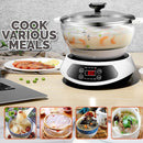 idrop [ 2.4L ] 1200W Multifunction Glass Hot Pot Electric Cooker Cooking Pot