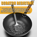 idrop [ 32CM ] Uncoated Pure Iron Kitchen Single Handle Cooking Wok with Wood Cover / Periuk Kuali Memasak Bersama Penutup Kayu / 32CM无涂层纯铁单柄炒锅带木 盖