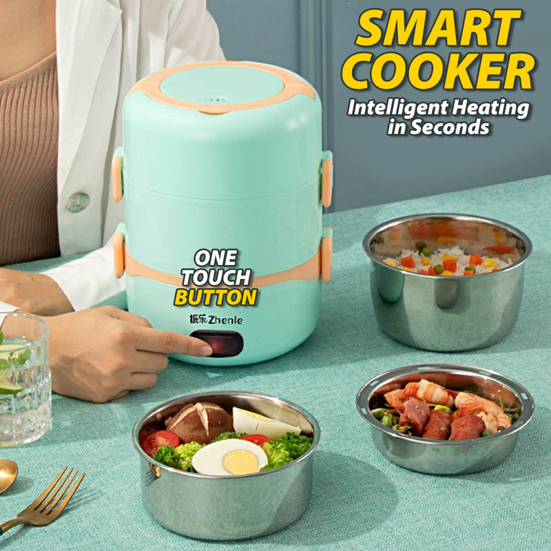 idrop [ 2L ] 3 LAYER Multifunction Electric Rice Cooker Steamer / Periuk Pengukus Memasak Pelbagai Fungsi / 2.0L圆形3层电热饭 盒(国际版)