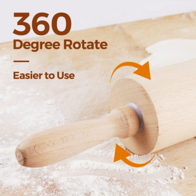 idrop [ 42CM x 4CM ] Movable Stick Kitchen Dough Bakery Rolling Pin / Kayu Penggelek Acuan / 可动棒厨房面团面包店擀面杖