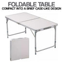 idrop Foldable Aluminium Table with 4 Stools Outdoor Set