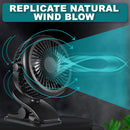 idrop Mini Portable Rechargeable Battery & USB Powered Clip Fan