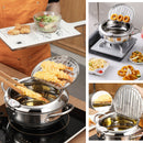idrop [ 24CM ] Japanese Style Tempura Fryer Stainless Steel Frying Pot / Periuk Memasak Menggoreng Tempura / 24CM不锈钢复底油炸锅(201)