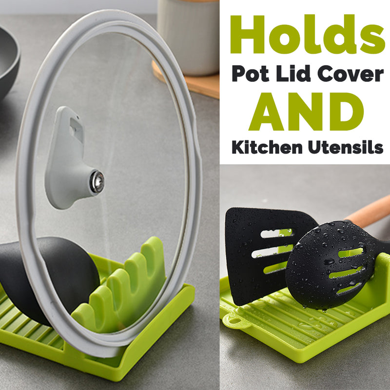 idrop Multifunctional Kitchen Utensil & Lid Cover Storage Tabletop Rack