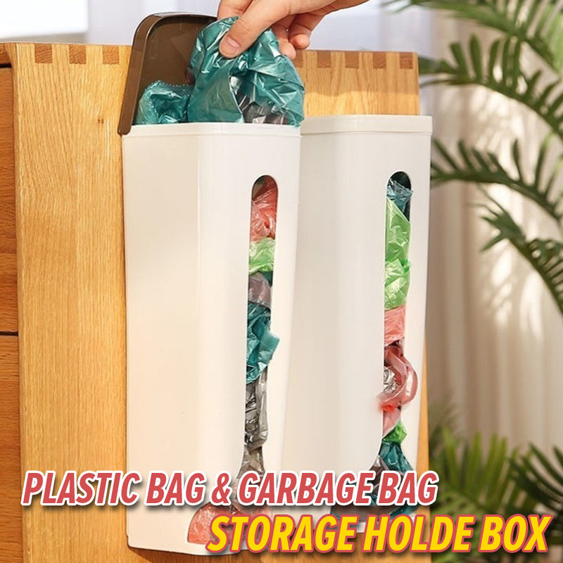idrop Vertical Kitchen Garbage Plastic and Tissue Wall Mounted Storage Box / Kotak Penyimpanan Tisu dan Plastik Sampah / 纸巾纸袋收纳架