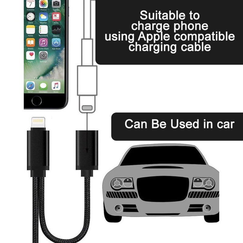 idrop iP 3.5mm Aux Audio Cable & Charging Cable  [ Apple Compatible Charging Port & Connector ]