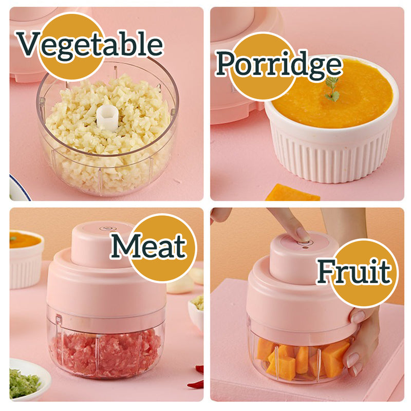 idrop Cordless Mini Electric USB Portable Garlic Blender Grinder