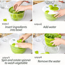 idrop [ 5 Liter ] Vegetable Salad Spin Dryer & Washer Spinner Dehydrator / Mangkuk Pemutar Pencuci dan Pengering Sayur / 脱水器