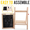 idrop Double Sided Wooden Magnetic Educational Black Board / White Board For Kids And Children