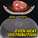 idrop [ 30CM ] SUS316 Stainless Steel Nonstick Honeycomb Cooking Wok with Glass Lid / Kuali Memasak Keluli Tahan Karat / 30CM不锈钢内外蜂窝雪平锅