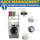 idrop [ 3 LAYER ] Steel Washing Machine Laundry Rack Shelf for Toilet & Bathroom / Rak Keluli Mesin Basuh Tandas dan Bilik Air / 洗衣机三层带毛巾杆不锈钢