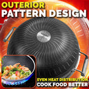 idrop 40CM Kitchen Honeycomb Non Stick Cooking Frying Wok SU304 Stainless Steel with Lid Cover